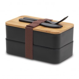 MACHICO double lunch box, black - R08439.02