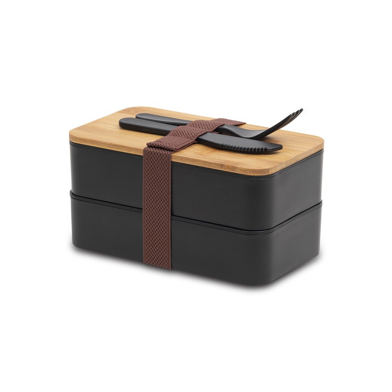 MACHICO double lunch box, black - R08439.02