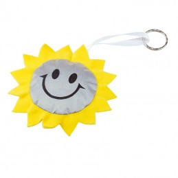 SUN reflective key ring,  yellow/silver - R73837