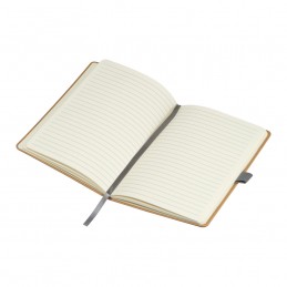 Caiet cu coperta din bambus file liniate, Gri - 2377407