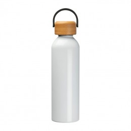 Sticlă de băut din aluminiu reciclat 600 ml, Alb  - 8378306