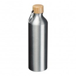 Sticlă mare de băut din aluminiu reciclat 750 ml, Gri - 8376307