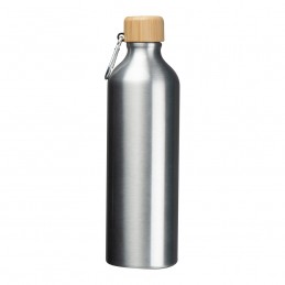 Sticlă mare de băut din aluminiu reciclat 750 ml, Gri - 8376307