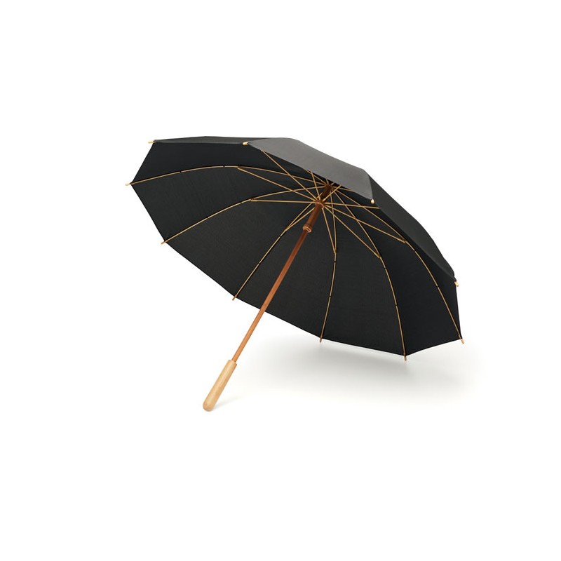 Umbrelă din RPET/bambus 23,5 in, MO6967-03 - Black