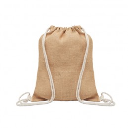 Rucsac cu cordon din iută, MO2190-13 - Beige