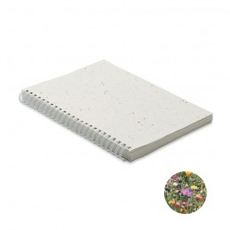 Notebook A5 cu copertă din hârt, MO2083-06 - White