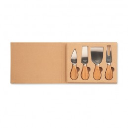 Set de 4 cuțite pt brânzeturi, MO6953-40 - Wood