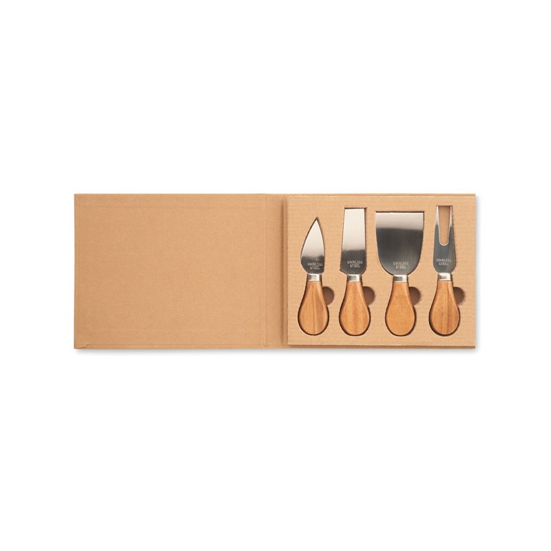 Set de 4 cuțite pt brânzeturi, MO6953-40 - Wood