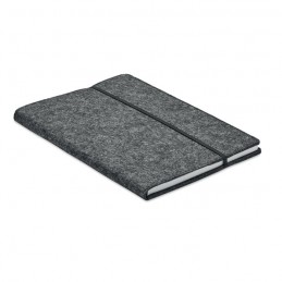 Notebook  A5 RPET pâslă, MO2093-15 - Dark Grey