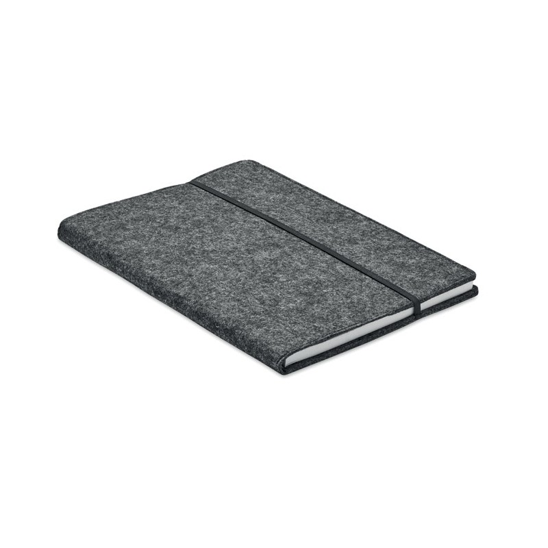 Notebook  A5 RPET pâslă, MO2093-15 - Dark Grey