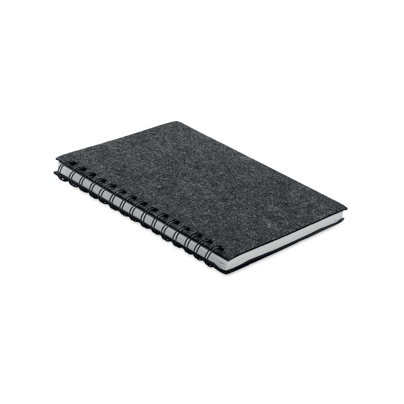 Notebook A5 RPET cu copertă din, MO6964-15 - Dark Grey