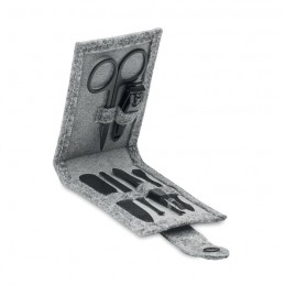 Set manichiură 6 piese, pâslă RPET, MO2140-07 - Grey