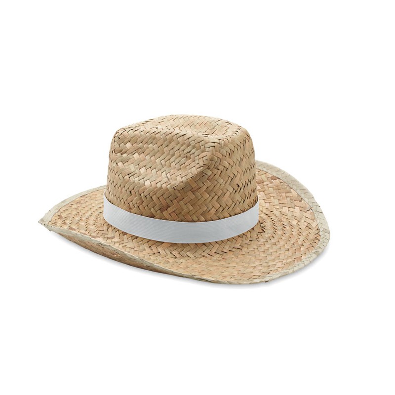 Pălărie cowboy, paie naturale, MO6755-06 - White