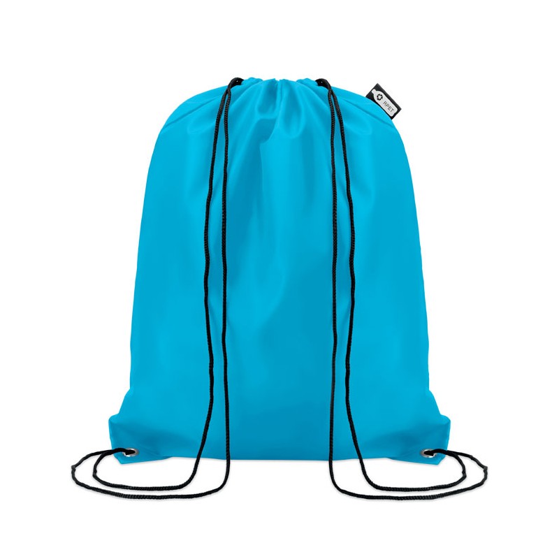 Sac cu cordon 190T RPET, MO9440-12 - Turquoise