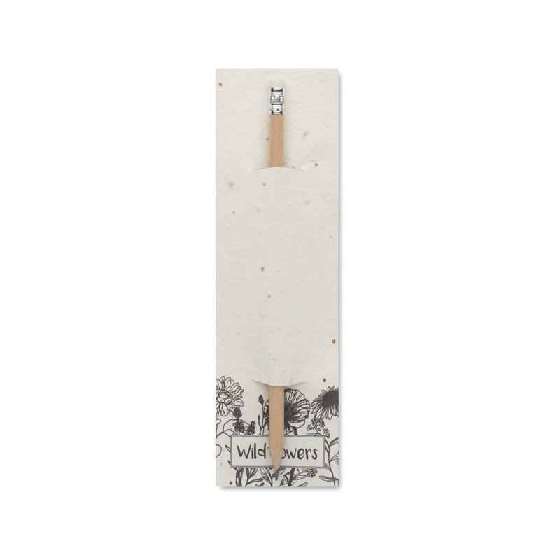 Creion natural în etui cu semin, MO2257-06 - White