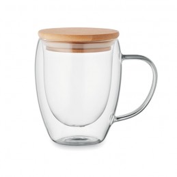 Cană borosilicat cu perete dublu, MO2198-22 - Transparent
