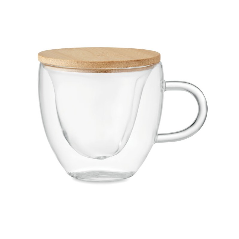 Cană borosilicată cu perete dub, MO6937-22 - Transparent Cană borosilicată cu perete dub, MO6937-22 - Transparent