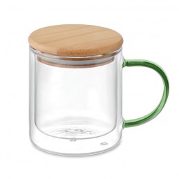 Cană borosilicat cu perete dublu, MO2200-24 - Transparent Green