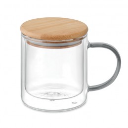 Cană borosilicat cu perete dublu, MO2200-27 - Transparent Grey