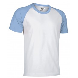 Collection t-shirt CAIMAN, white-blue light blue - 160g