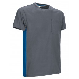 T-shirt THUNDER, cement grey-royal blue - 160g