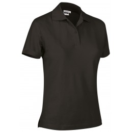 Women top poloshirt VALLEY, black - 220g