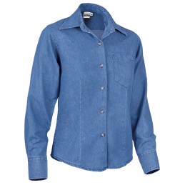 Women shirt PANTER, denim blue - 200g