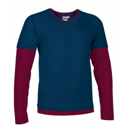 Collection t-shirt DENVER, navy blue orion-mahogany garnet - 160g