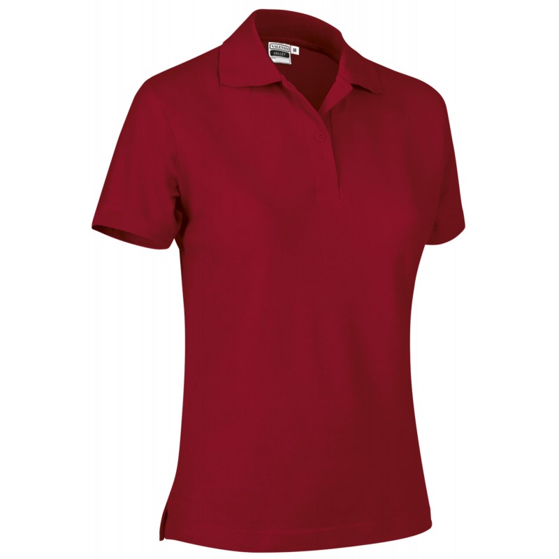 Women top poloshirt VALLEY, lotto red - 220g