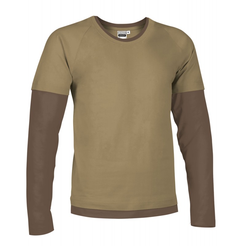 Collection t-shirt DENVER, kamel brown-chocolate brown - 160g