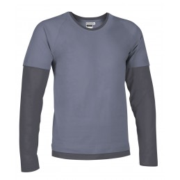 Collection t-shirt DENVER, denim blue-charcoal grey - 160g