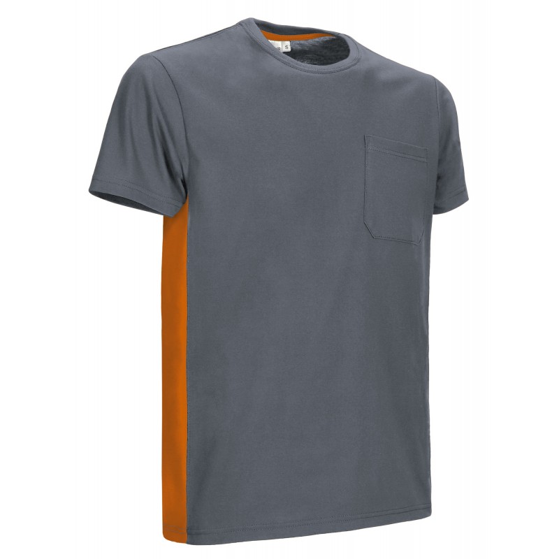 T-shirt THUNDER, cement grey-orange party - 160g