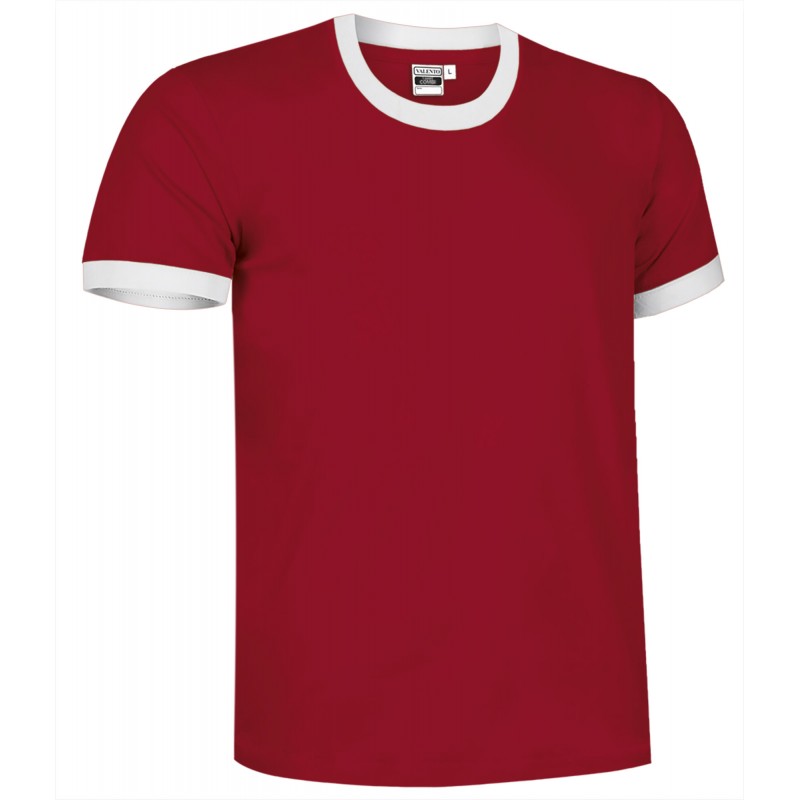 Collection t-shirt COMBI, lotus red-white - 160g
