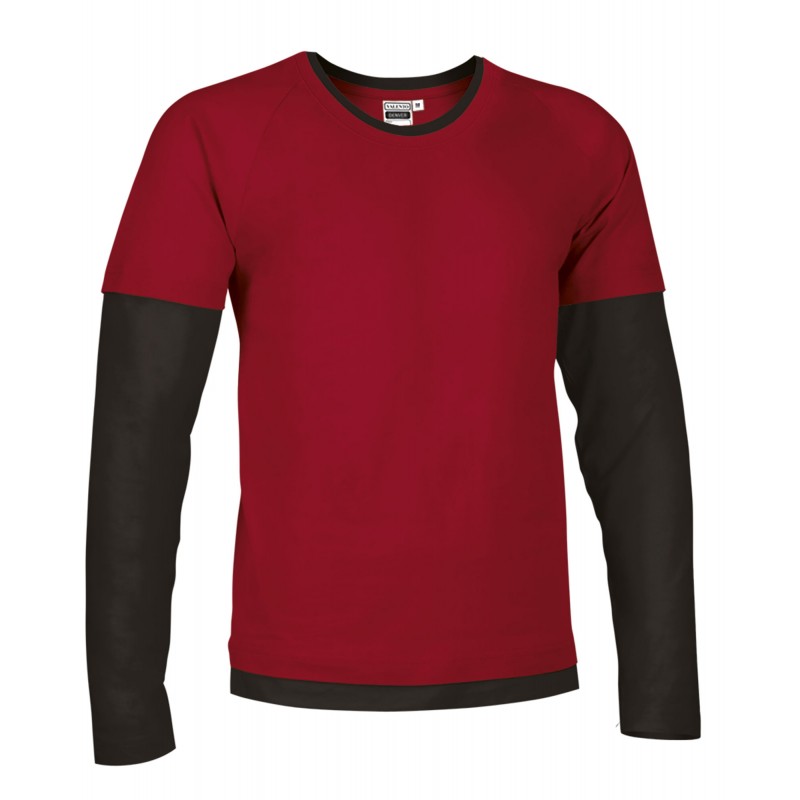 Collection t-shirt DENVER, lotus red-black - 160g
