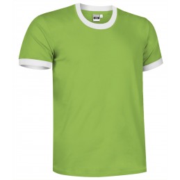 Collection t-shirt COMBI, apple green-white - 160g
