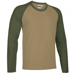 Collection t-shirt BREAK, kamel brown-military green - 160g