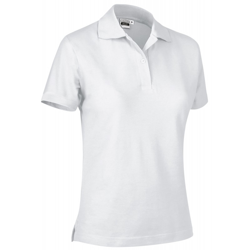 Women top poloshirt VALLEY, white - 220g