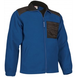 Fleece jacket NEVADA, royal blue-black - 400g