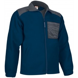 Fleece jacket NEVADA, orion navy blue-cement grey - 400g