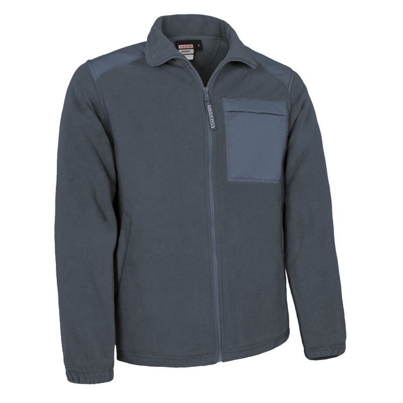 Fleece jacket BASSET, grey cement - 300g