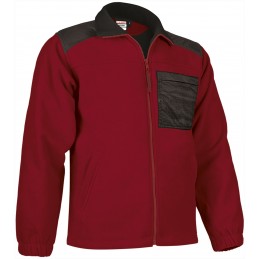Fleece jacket NEVADA, lotus red-black - 400g