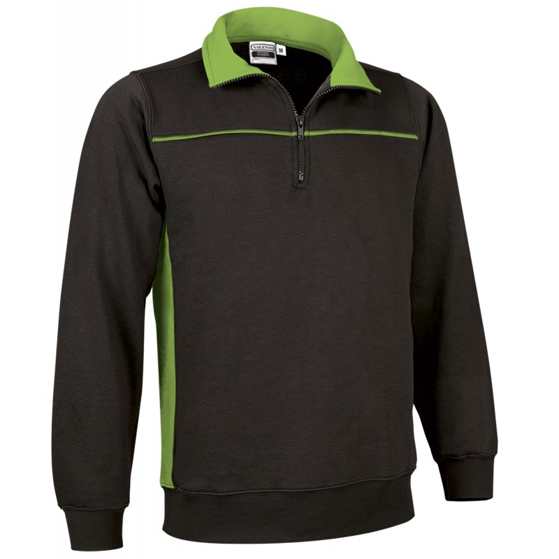 Sweatshirt THUNDER, black-green apple - 300g
