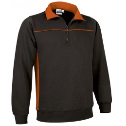 Sweatshirt THUNDER, black-orange party - 300g