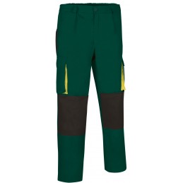 Trousers DARKO, bottle green-black-lemon yellow - xgmp