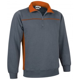 Sweatshirt THUNDER, cement grey-orange party - 300g