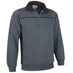 Sweatshirt THUNDER, grey cement-black - 300g