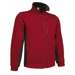 Softshell jacket PEAK, lotus red-black - 350G
