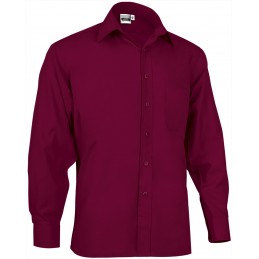 Long sleeve shirt OPORTO, mahogany garnet - 120g