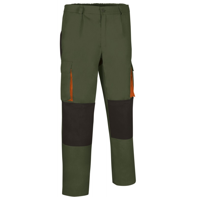 Trousers DARKO, military green-black-orange party - xgmp