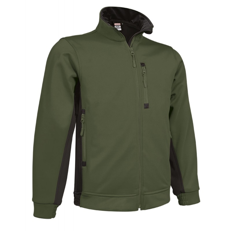 Softshell jacket PEAK, military-black green - 350G